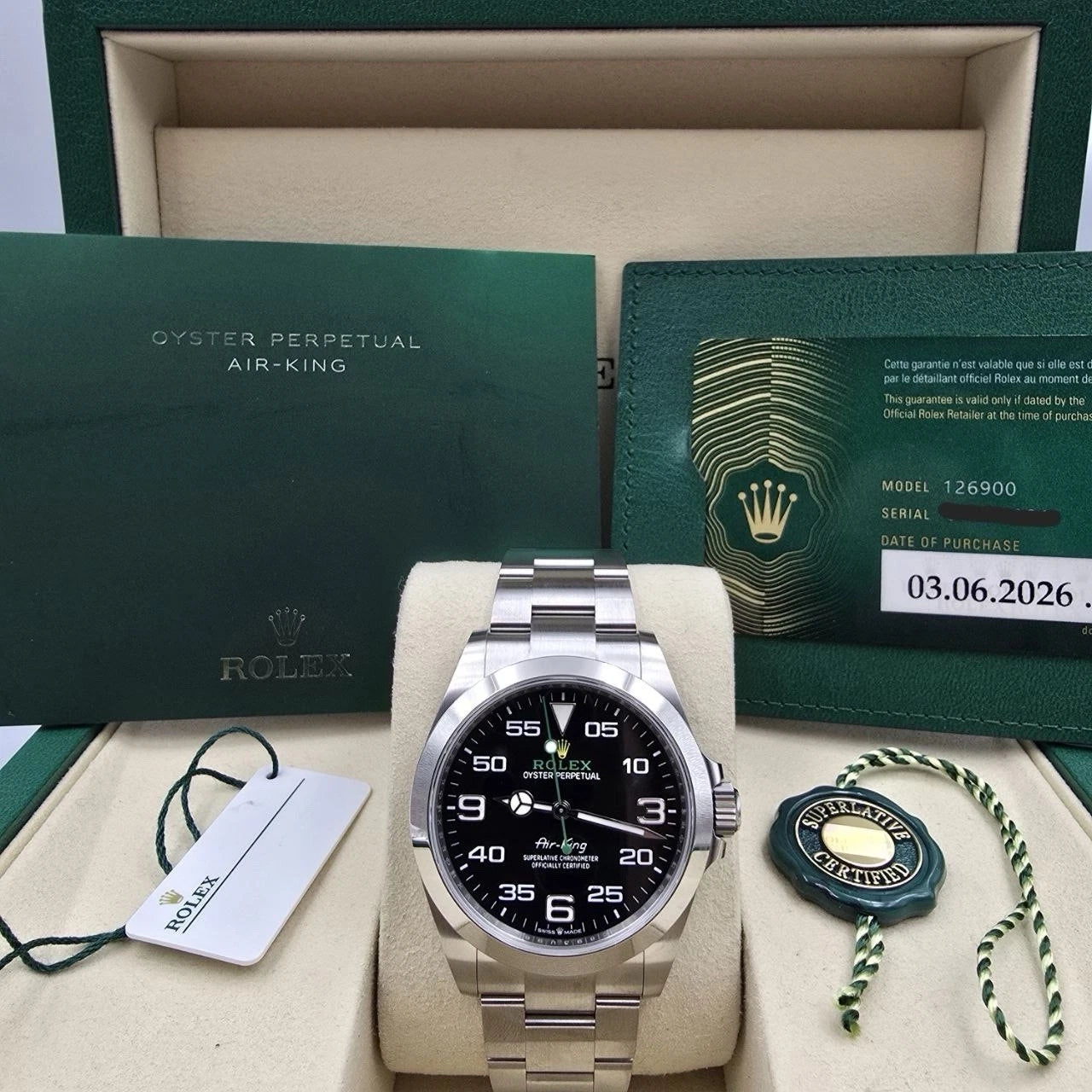 Rolex Air-King 40mm 126900 Stainless Steel Black Dial