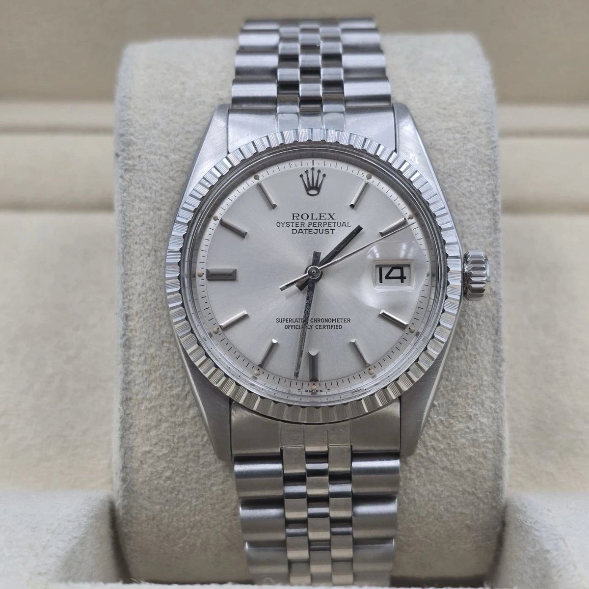 Rolex Datejust 1603 Steel Silver Dial Jubilee 36mm Automatic Watch