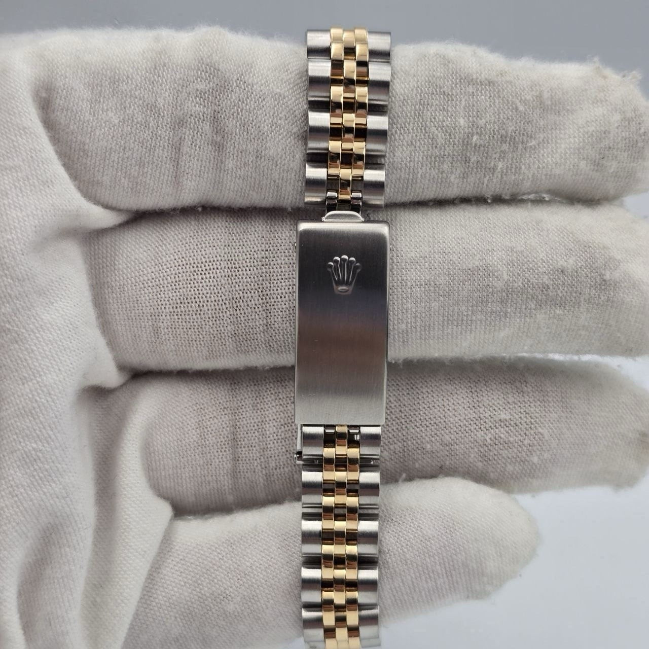 Rolex Lady Datejust 26mm Yellow Gold Steel Factory Champagne Diamond Dial 69173