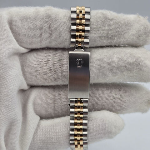 Rolex Lady Datejust 26mm Yellow Gold Steel Factory Champagne Diamond Dial 69173