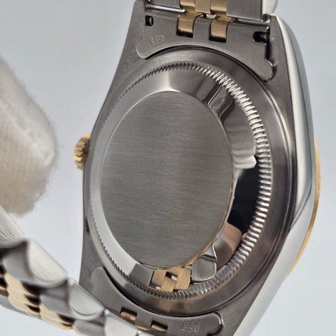 PAPERS Rolex Datejust 36mm Champagne Diamond Dial Two Tone Jubilee 16233 BOX
