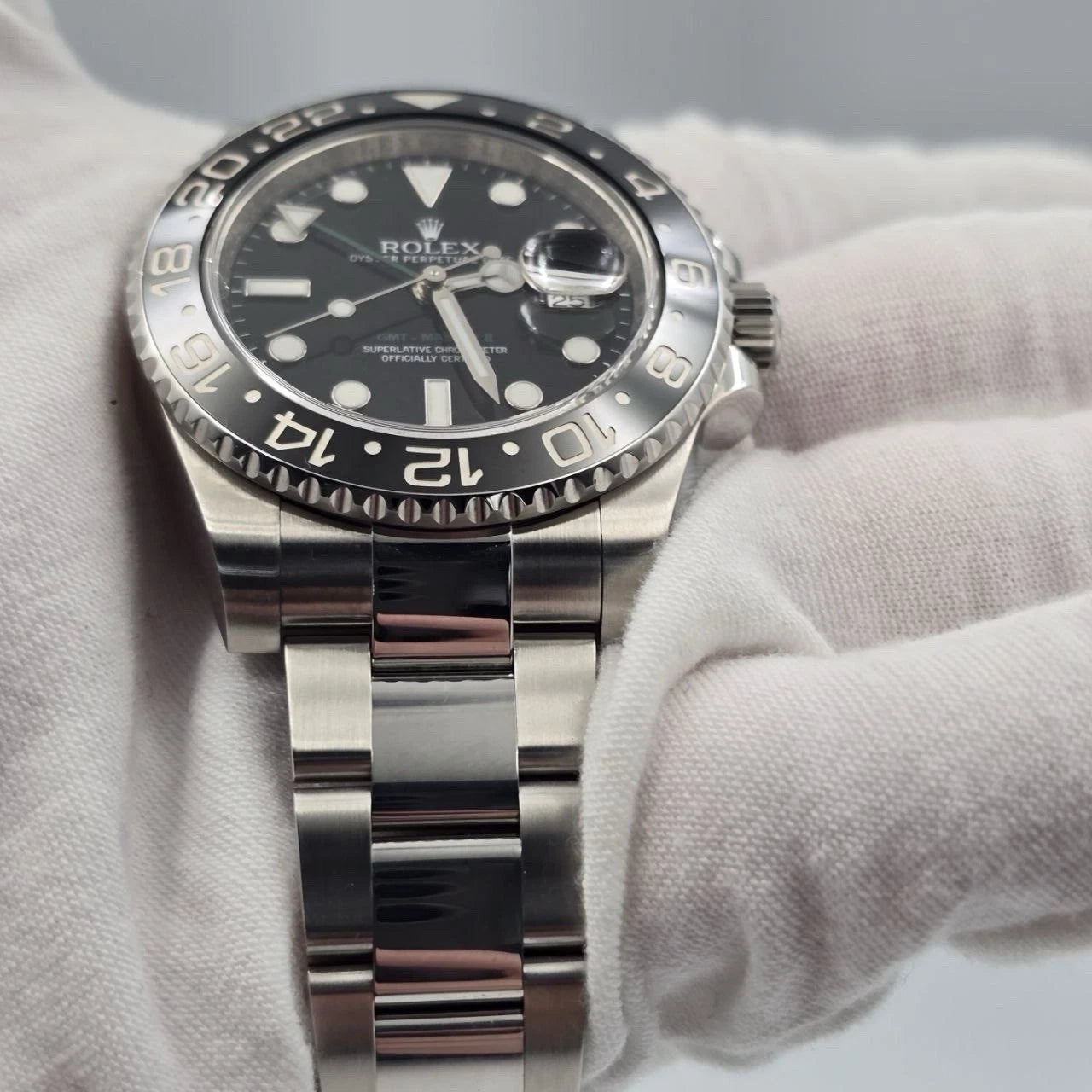2012 PAPERS Rolex GMT Master II 116710LN Steel Ceramic "Green Arrow" 40mm BOX