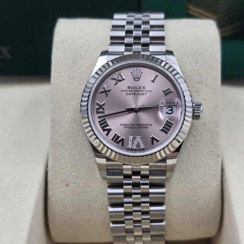 NEW 2026 Rolex Datejust 31mm Pink Roman Diamond 6 Dial Steel Jubilee 278274
