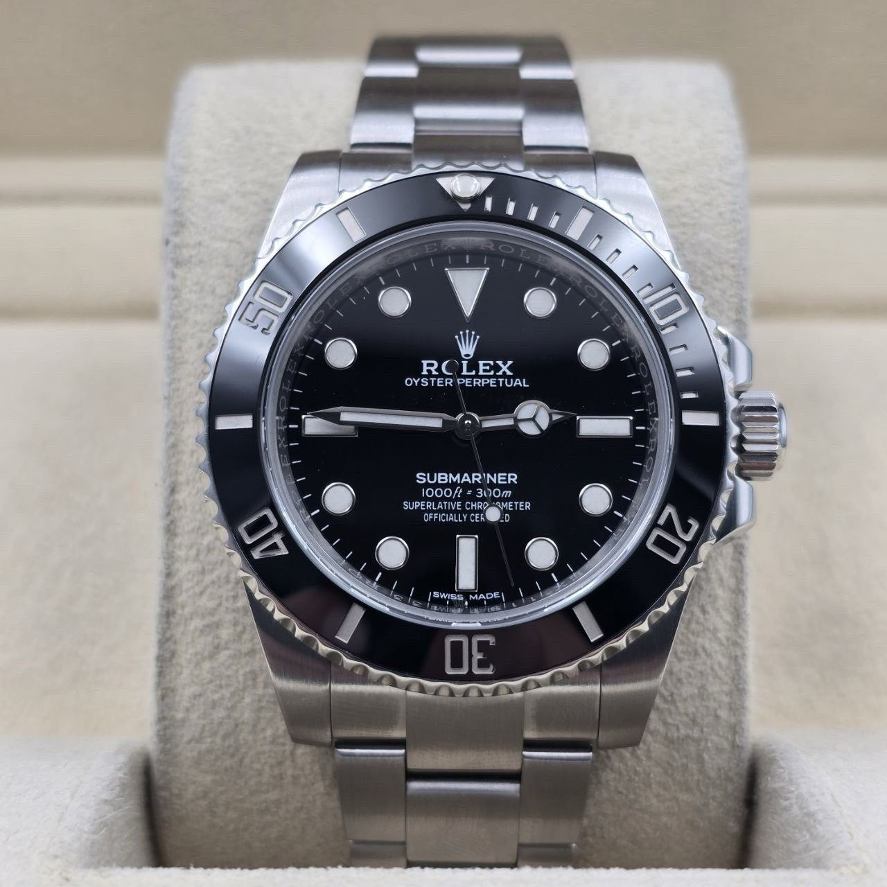 Rolex Submariner No-Date 114060 Stainless Steel Black Ceramic 40mm Watch