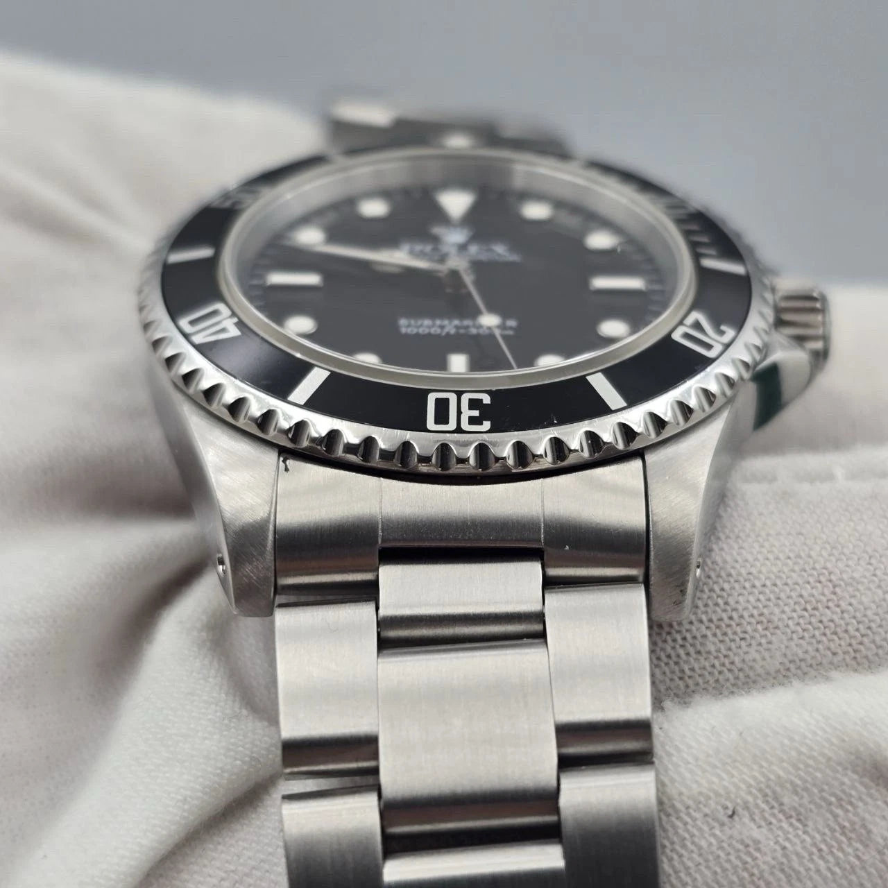 Rolex Submariner No-Date 2 Liner Black Dial Steel Oyster 40mm Watch 14060
