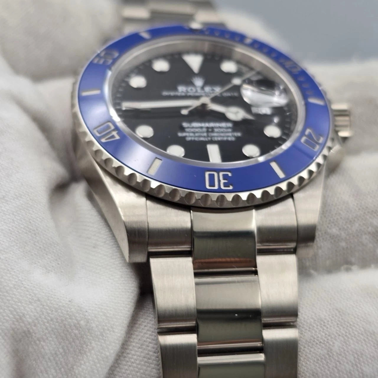 2021 PAPERS Rolex 126619LB Submariner Blue Cookie Monster Gold 41mm Watch BOX
