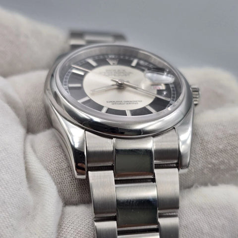 Rolex Datejust Tuxedo Dial Stainless Steel Oyster Automatic 36mm Watch