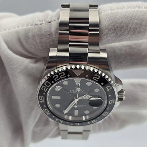 2012 PAPERS Rolex GMT Master II 116710LN Steel Ceramic "Green Arrow" 40mm BOX