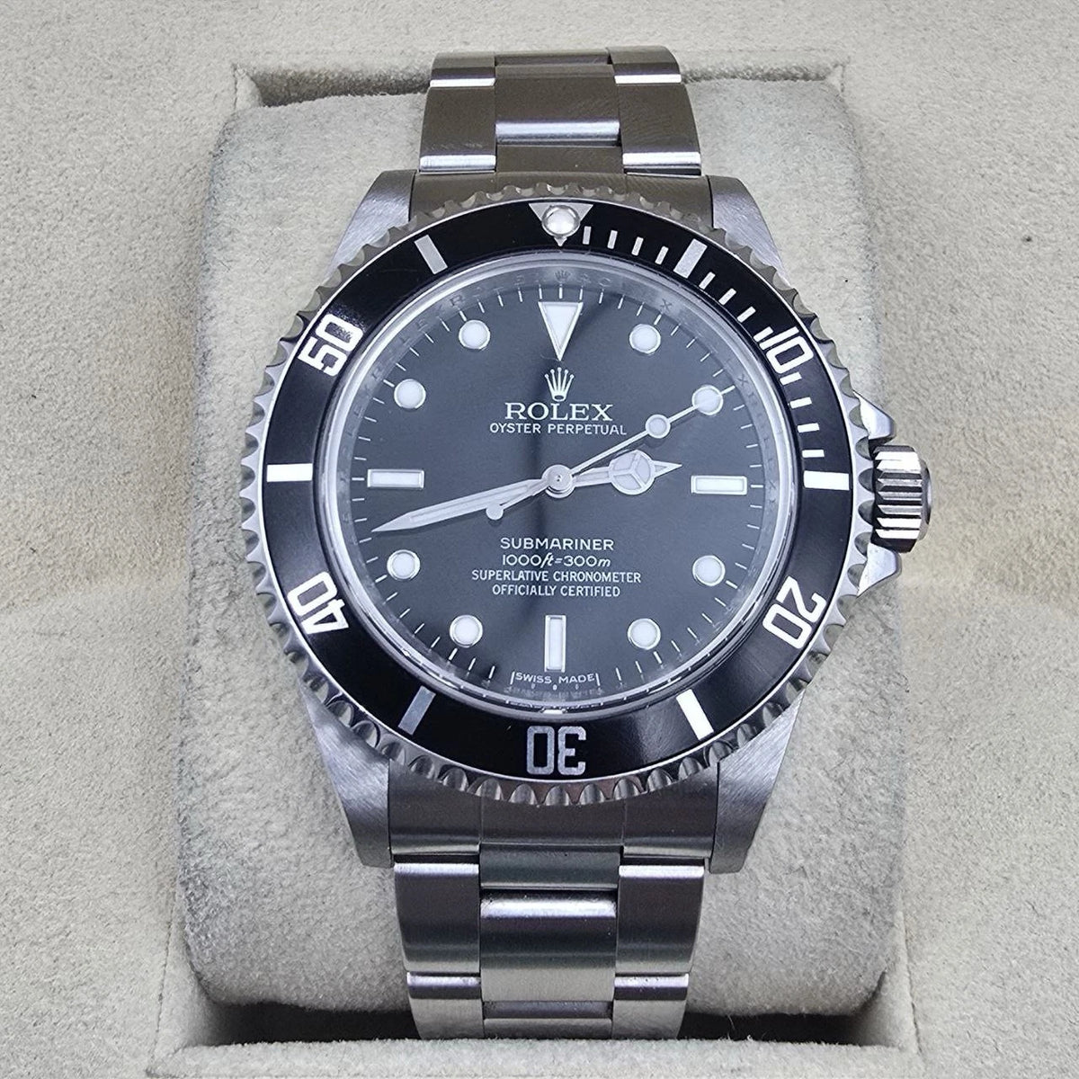 PAPERS 2009 Submariner No Date 14060M 4 Line REHAUT Black Dial 40mm Watch
