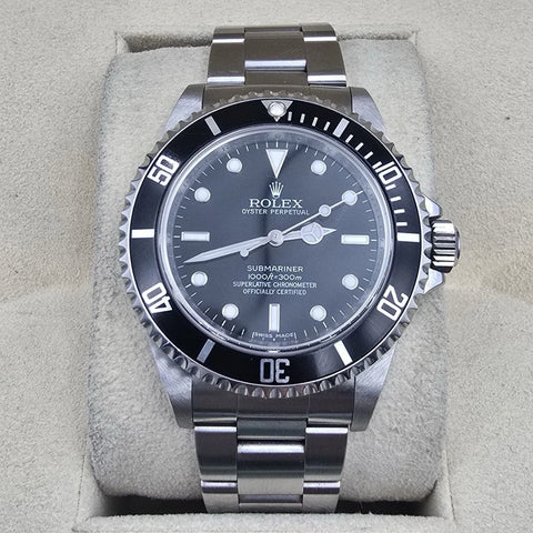 PAPERS 2009 Submariner No Date 14060M 4 Line REHAUT Black Dial 40mm Watch