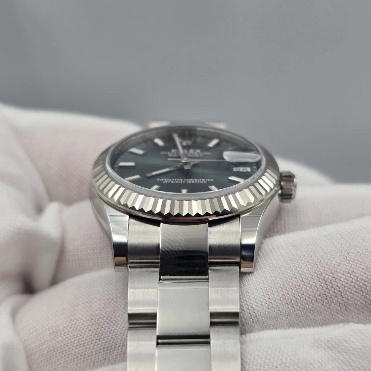 NEW 2026 Rolex Datejust 31mm Mint Green Index Fluted Oyster 278274 UNWORN