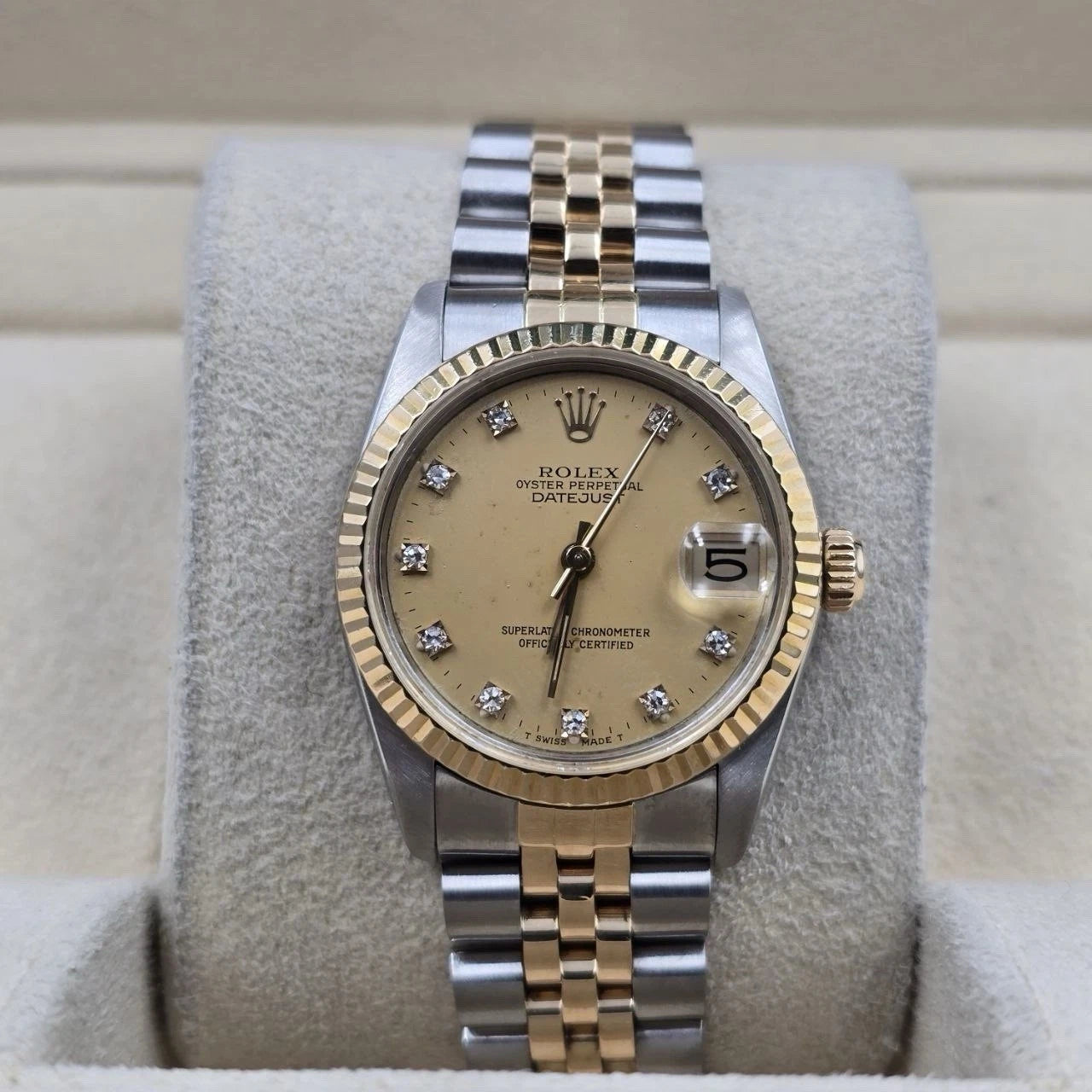 Rolex Datejust Midsize 68273 Champagne Diamond 1