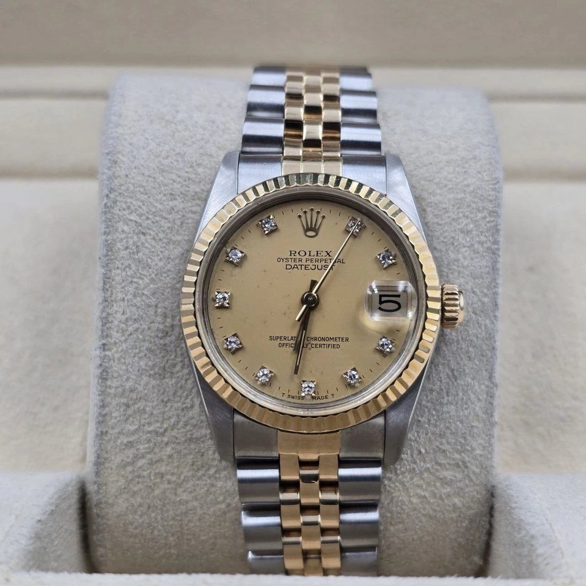 Rolex Datejust Midsize 68273 Champagne Diamond 1