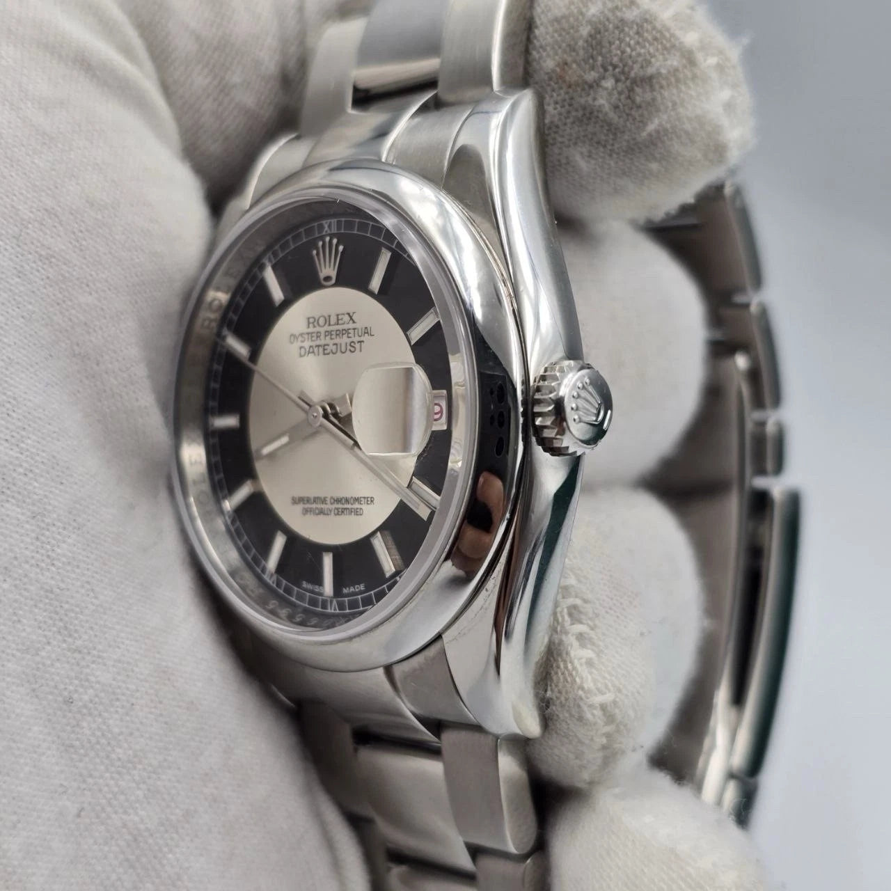 Rolex Datejust Tuxedo Dial Stainless Steel Oyster Automatic 36mm Watch