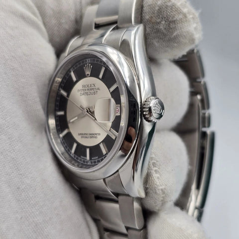 Rolex Datejust Tuxedo Dial Stainless Steel Oyster Automatic 36mm Watch