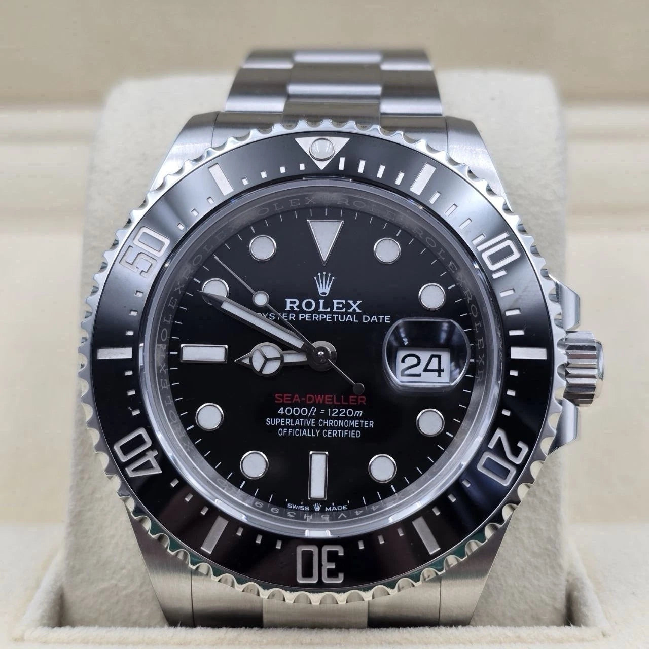 2019 PAPERS Rolex Sea-Dweller Black Red Letters Stainless Steel 43mm 126600 BOX