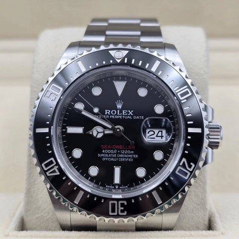 2019 PAPERS Rolex Sea-Dweller Black Red Letters Stainless Steel 43mm 126600 BOX