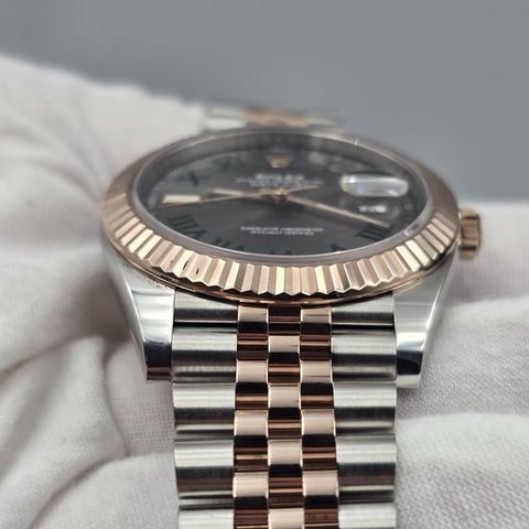 2021 PAPERS Rolex Datejust 41mm 126331 Two-Tone Rose Jubilee Wimbledon Dial BOX