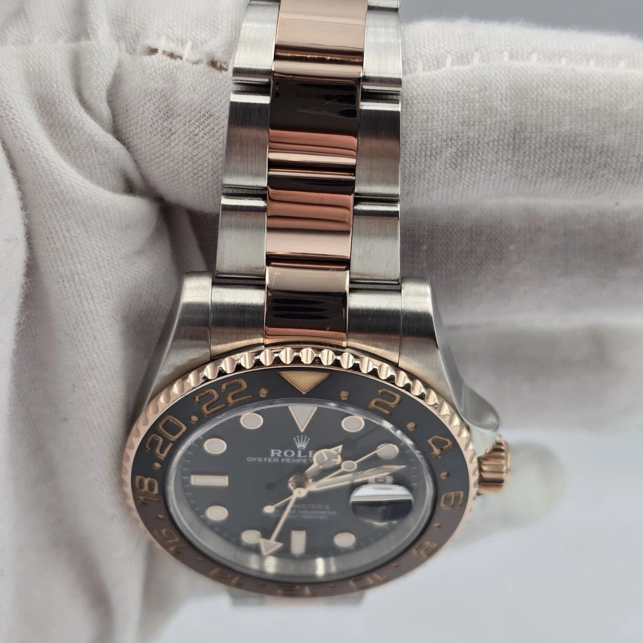 2019 PAPERS Rolex GMT-Master II Rootbeer 40mm 126711CHNR Two-Tone Rose Gold BOX