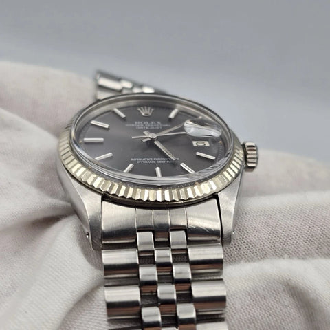 Rolex Datejust 1601 Stainless Steel Factory Grey Ghost Dial Jubilee 36mm Watch