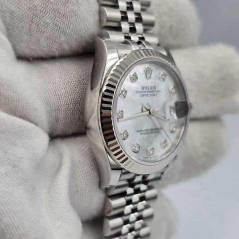 NEW 2026 Rolex Datejust 31mm Steel White Mother of Pearl Jubilee 278274