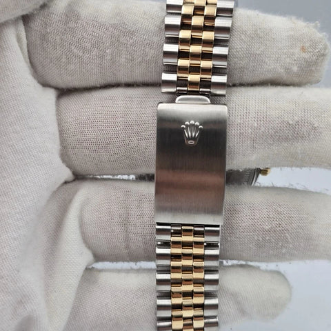 PAPERS Rolex Datejust Matte Blue Two-Tone Yellow Gold Jubilee 16013 36mm BOX
