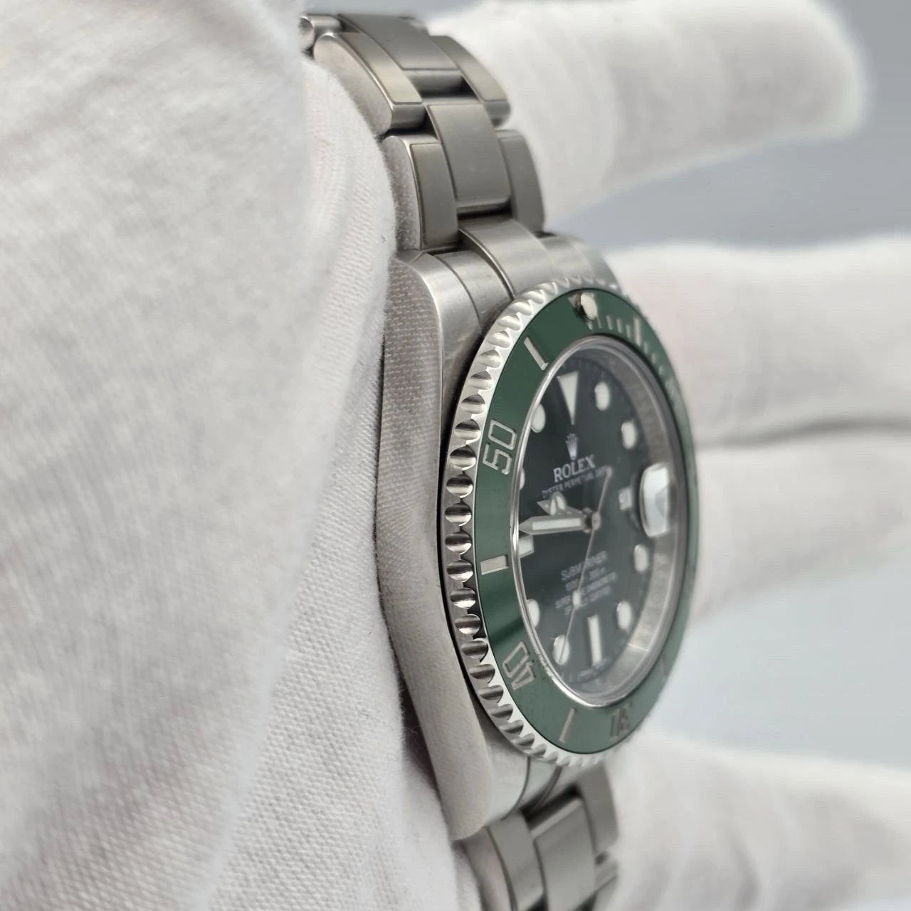 2014 PAPERS Rolex Submariner Hulk 116610LV Green 40mm Ceramic Watch BOX