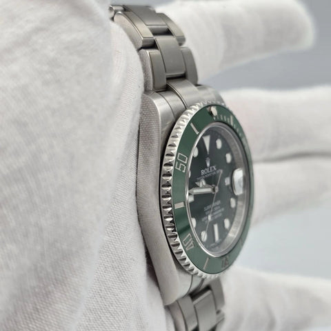 2014 PAPERS Rolex Submariner Hulk 116610LV Green 40mm Ceramic Watch BOX