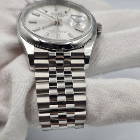 2022 PAPERS Rolex Datejust Silver Dial Stainless Steel Jubilee 36mm 126200 BOX