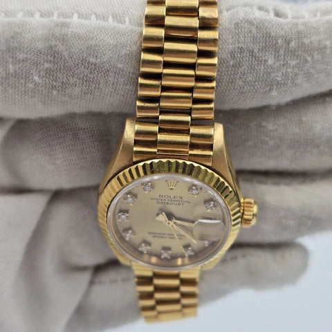 Rolex Lady Datejust 69178 Champagne Diamond Dial