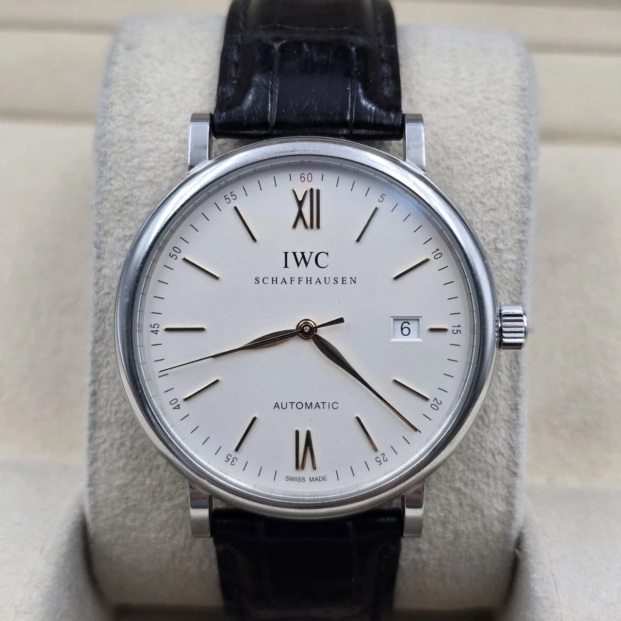 2016 PAPERS IWC Portofino Automatic 40mm IW356517 Stainless Steel White Dial
