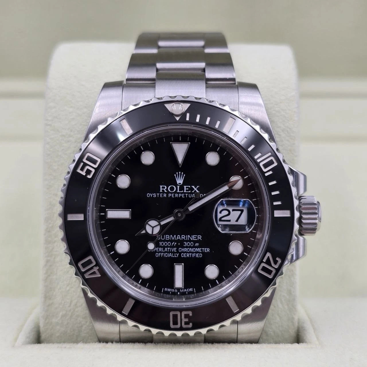 2012 PAPERS Rolex Submariner Date 116610LN Steel Black Ceramic 40mm Watch BOX