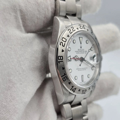 Rolex Explorer II 16570 Stainless Steel White Dial 40mm Watch