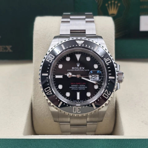 2025 PAPERS Rolex Sea-Dweller Black Red Letters Stainless Steel 43mm 126600 BOX