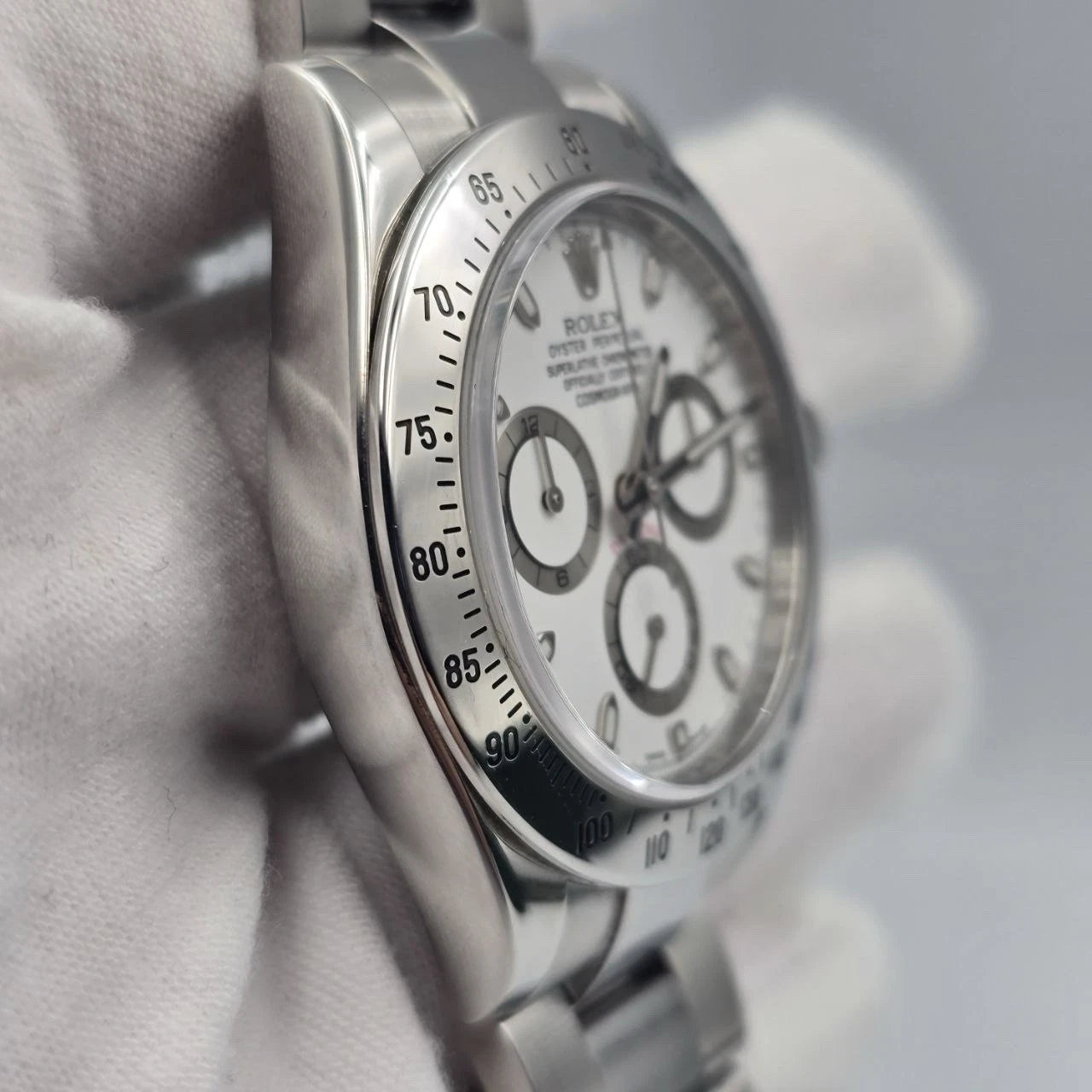 2011 PAPERS Rolex Cosmograph Daytona 116520 White APH Fat Buckle Steel 40mm BOX