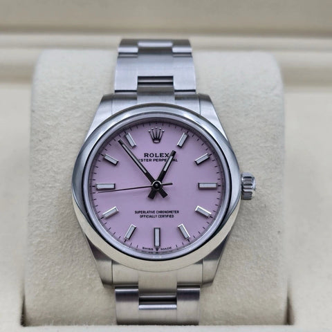 2026 NEW Rolex Oyster Perpetual Steel 31mm Candy Pink Dial 277200 UNWORN