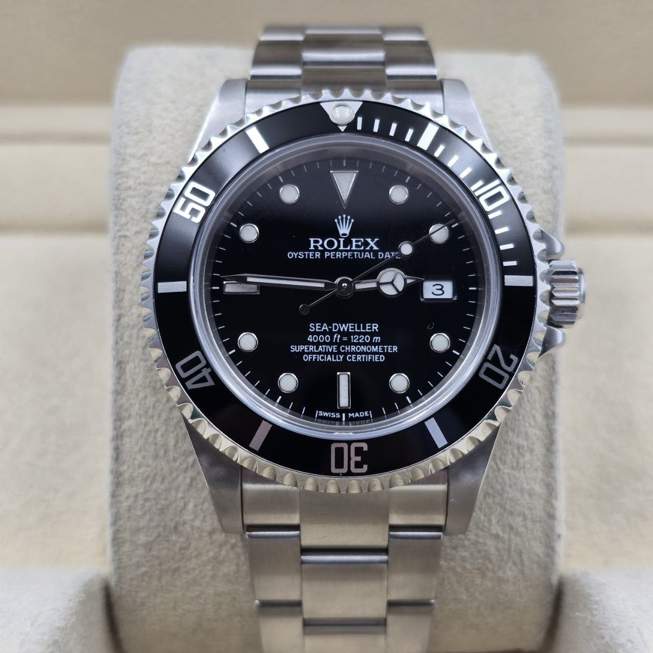 2006 Rolex Sea-Dweller Stainless Steel Black Dial 40mm Watch 16600
