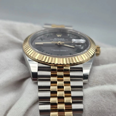 2025 PAPERS Rolex Datejust 41mm Two Tone Wimbledon Dial Jubilee 126333 BOX