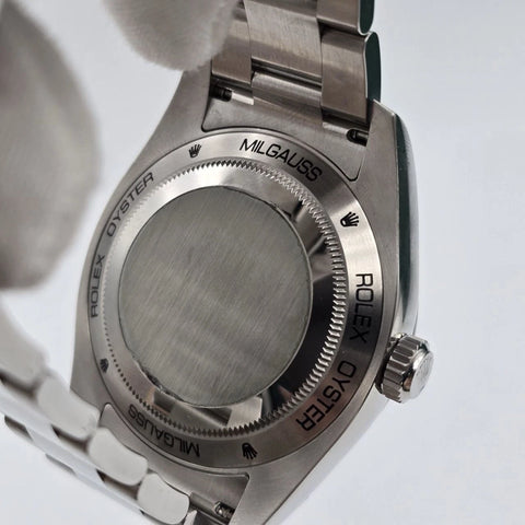 2021 PAPERS Rolex Milgauss 116400GV Black Green Stainless Steel 40mm BOX