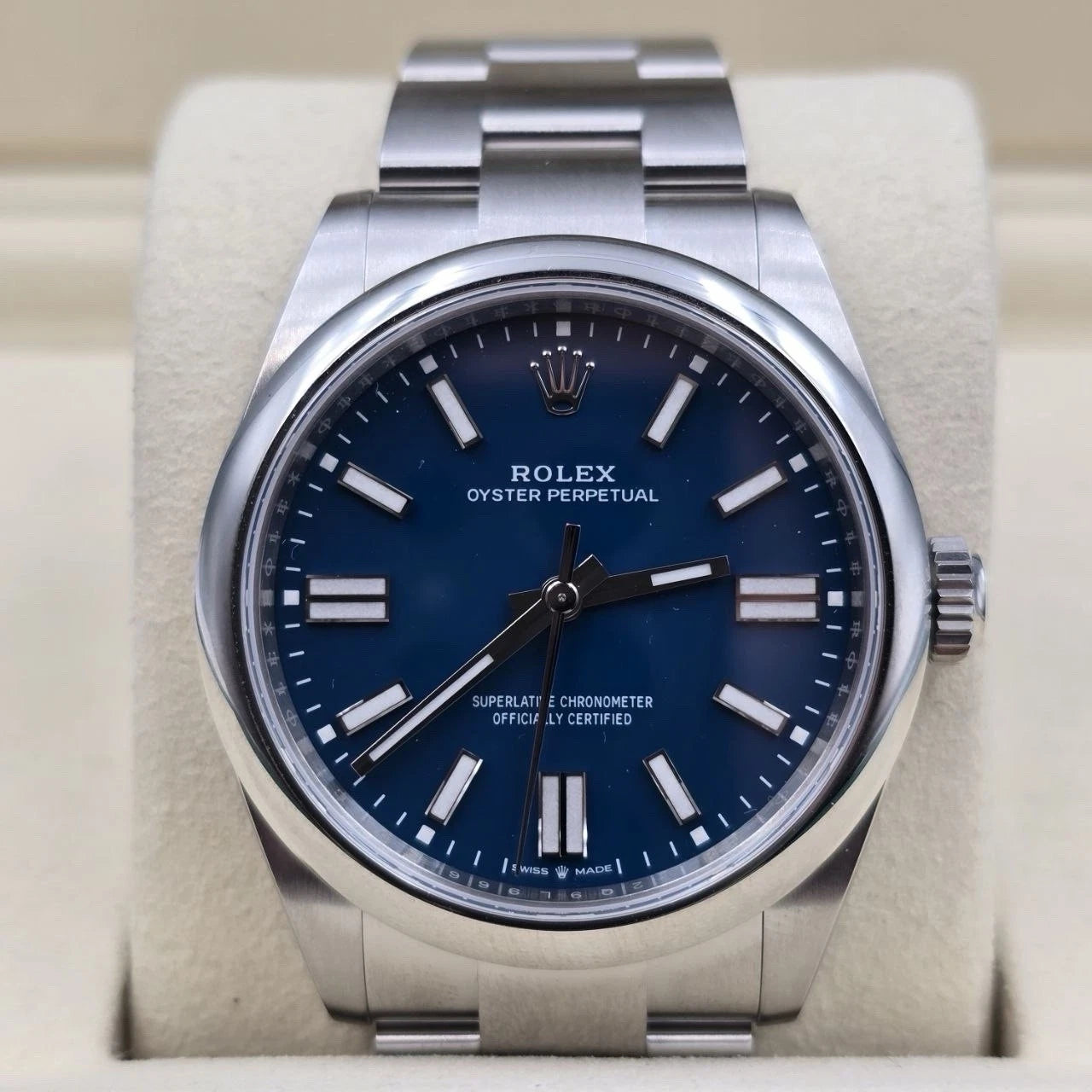 NEW 2026 Rolex Oyster Perpetual Stainless Steel 41mm Med Blue Dial 134300