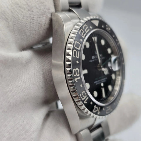 2012 PAPERS Rolex GMT Master II 116710LN Steel Ceramic Green Arrow 40mm BOX