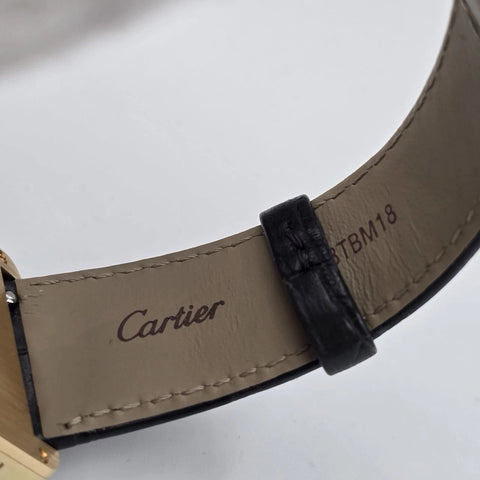 Cartier Tank Louis Large Watch 18K Yellow Gold WGTA0067 Leather Quartz B+P