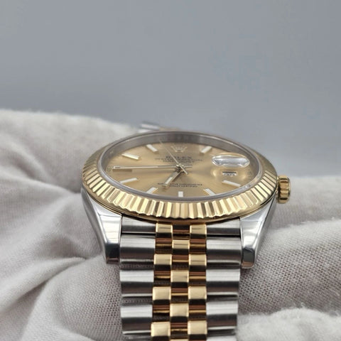 2019 PAPERS Rolex Datejust 41mm 126333 Two Tone Jubilee Champagne Dial BOX