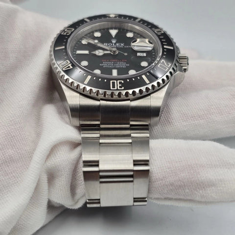 2019 PAPERS Rolex Sea-Dweller Black Red Letters Stainless Steel 43mm 126600 BOX