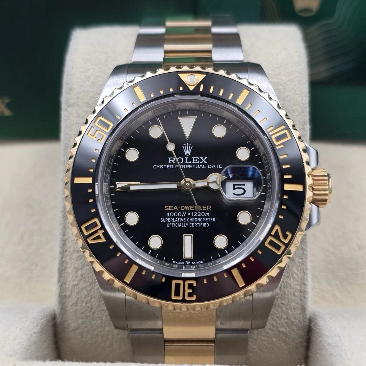 PAPERS 2021 Rolex Sea-Dweller 43mm Two-Tone Yellow Gold 126603 Black Dial BOX