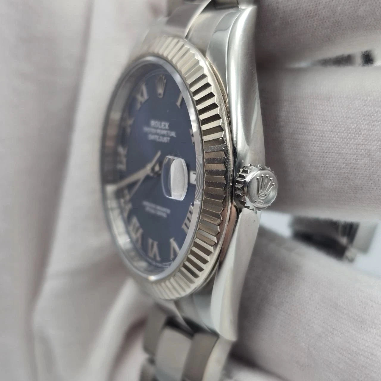 2022 PAPERS Rolex Datejust 126334 Steel Oyster Azzurro Blue Roman Dial 41mm BOX