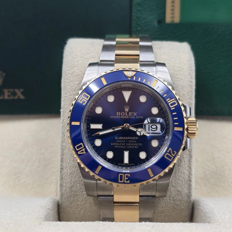 2019 Rolex Submariner Date 116613LB Blue Dial Gold Steel 40mm