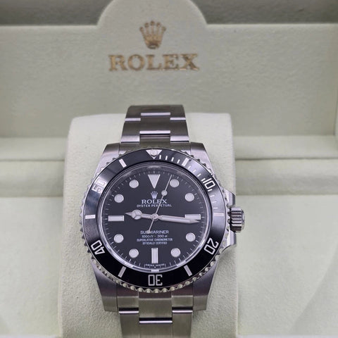 PAPERS 2013 Rolex Submariner 114060 No-Date 40mm Steel Black Ceramic Bezel BOX