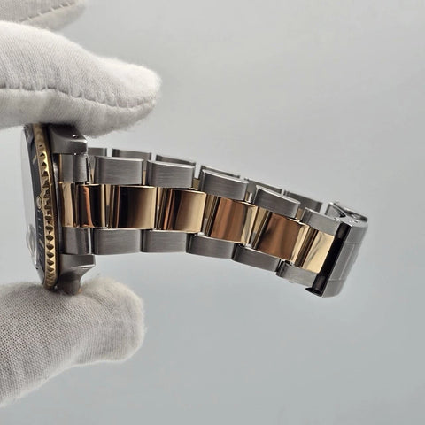 2020 RSC Rolex Submariner Date Black Yellow Gold Steel 40mm Watch 16613