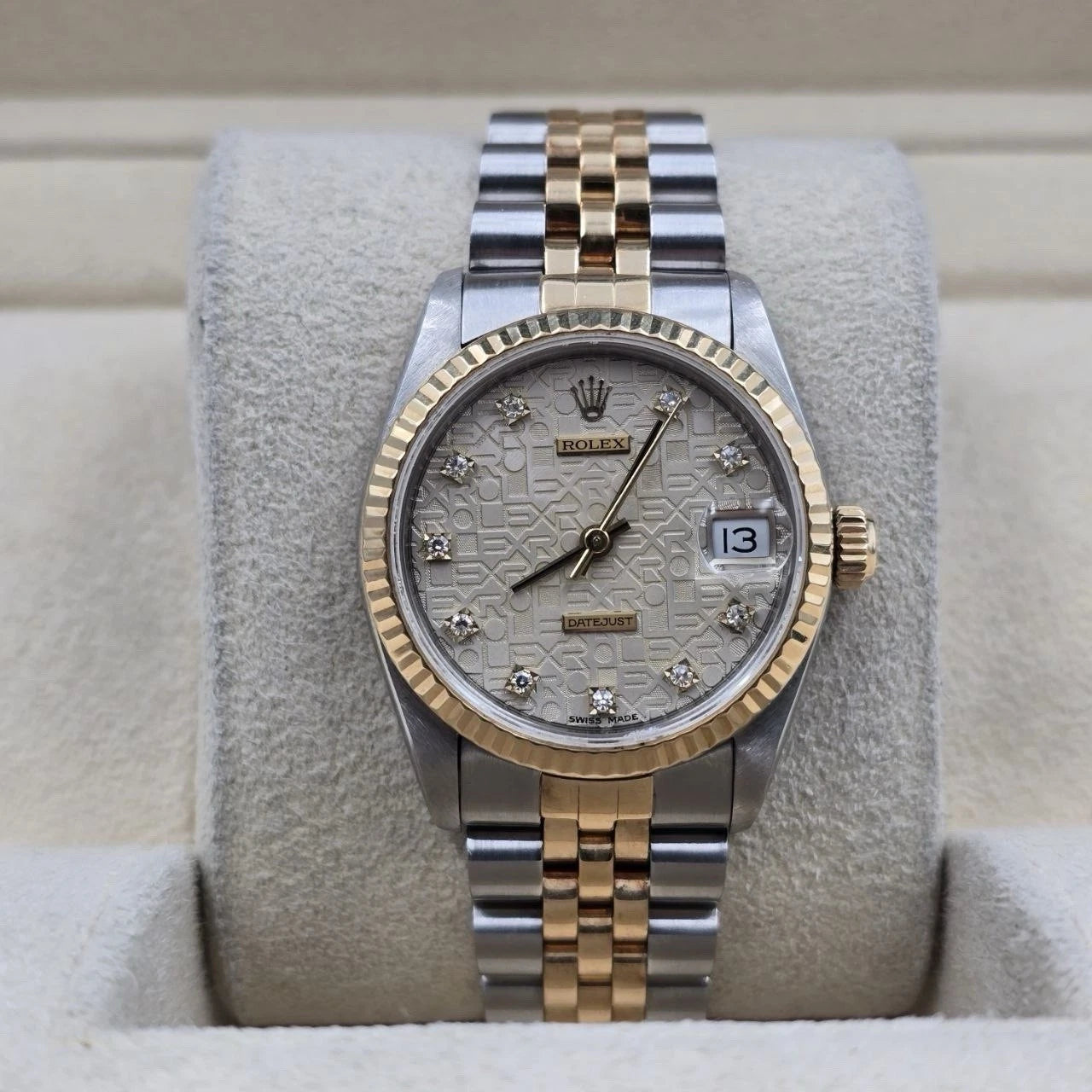 Rolex Datejust Midsize 68273 Silver Anniversary Diamond Dial